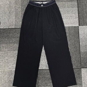 ALO Yoga Black Tailored Wide Leg Pants Chic Athleisure Office (Regular)👖🖤